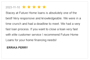 Screenshot Review for Stacey Sandlin Benas Veikalas Mortgage Broker Slam Dunk Mortgage Team Viera, Melbourne Florida