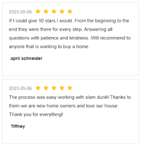 Screenshot Review for Stacey Sandlin Benas Veikalas Mortgage Broker Slam Dunk Mortgage Team Viera, Melbourne Florida