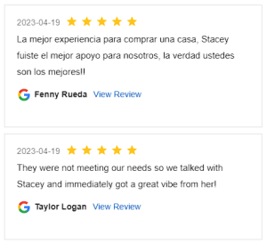 Screenshot Review for Stacey Sandlin Benas Veikalas Mortgage Broker Slam Dunk Mortgage Team Viera, Melbourne Florida