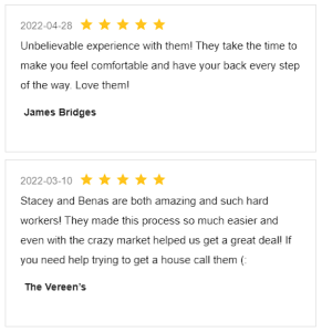 Screenshot Review for Stacey Sandlin Benas Veikalas Mortgage Broker Slam Dunk Mortgage Team Viera, Melbourne Florida