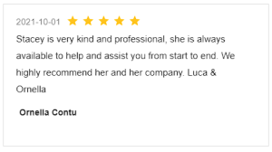 Screenshot Review for Stacey Sandlin Benas Veikalas Mortgage Broker Slam Dunk Mortgage Team Viera, Melbourne Florida